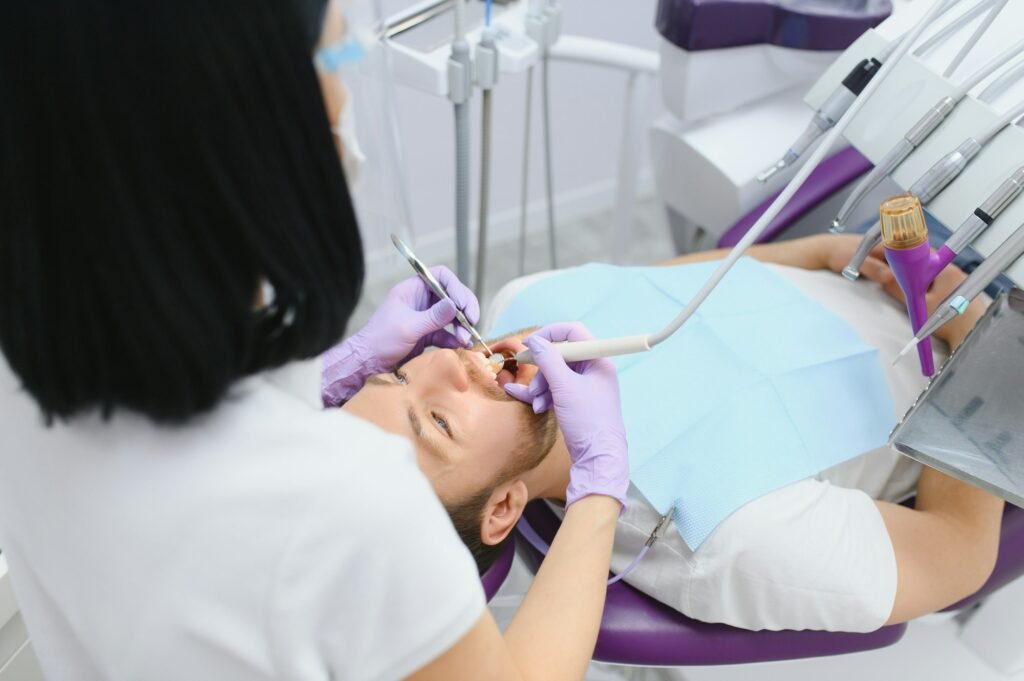 Patient choosing a cosmetic dentist during a Houston office visit